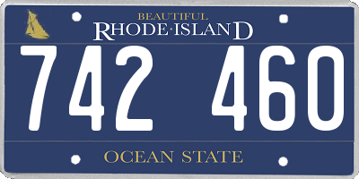 RI license plate 742460