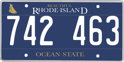 RI license plate 742463