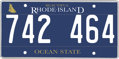 RI license plate 742464