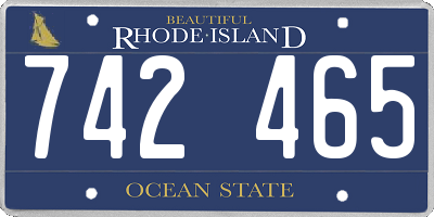 RI license plate 742465