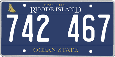 RI license plate 742467