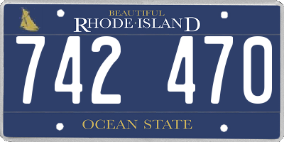 RI license plate 742470