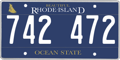 RI license plate 742472