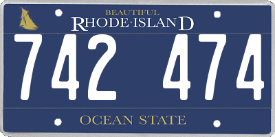 RI license plate 742474