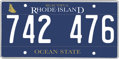 RI license plate 742476