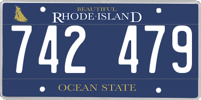 RI license plate 742479
