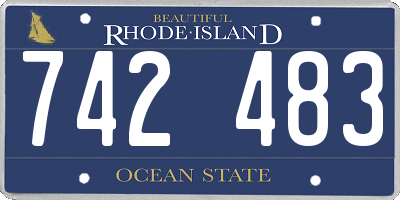 RI license plate 742483