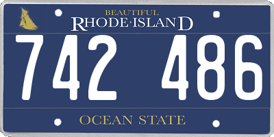 RI license plate 742486