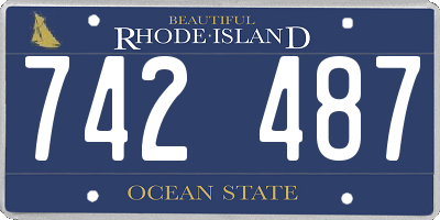 RI license plate 742487