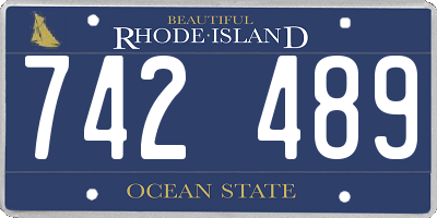 RI license plate 742489