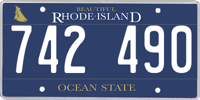 RI license plate 742490