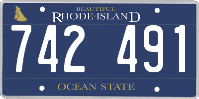 RI license plate 742491