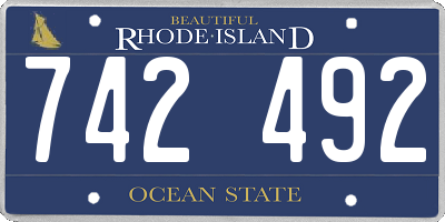 RI license plate 742492