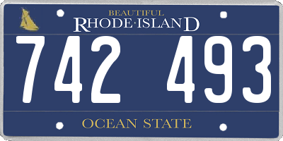 RI license plate 742493