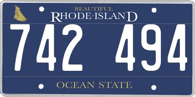 RI license plate 742494
