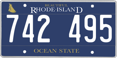 RI license plate 742495