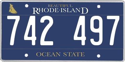 RI license plate 742497