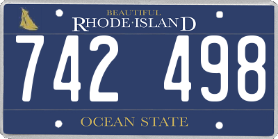 RI license plate 742498