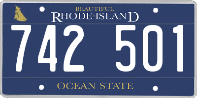 RI license plate 742501