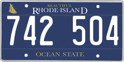 RI license plate 742504