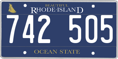RI license plate 742505