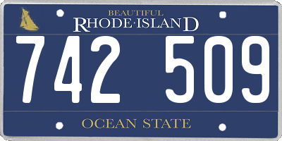 RI license plate 742509