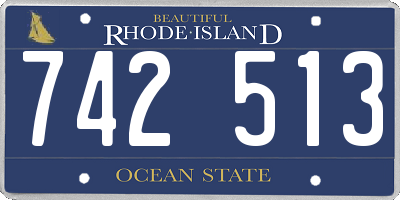 RI license plate 742513