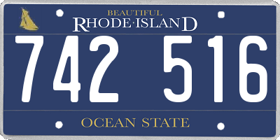 RI license plate 742516
