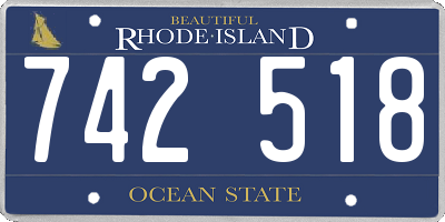 RI license plate 742518