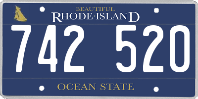 RI license plate 742520