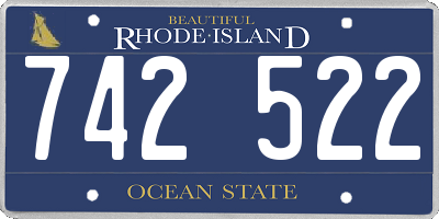 RI license plate 742522