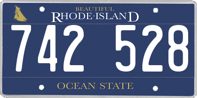 RI license plate 742528