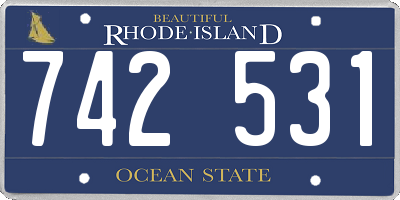 RI license plate 742531