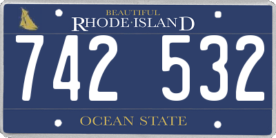 RI license plate 742532