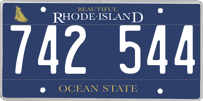 RI license plate 742544