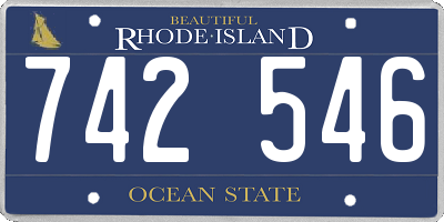 RI license plate 742546
