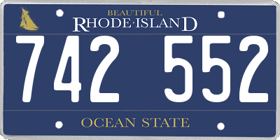 RI license plate 742552