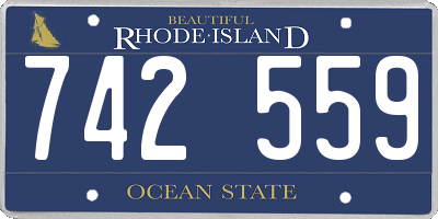 RI license plate 742559
