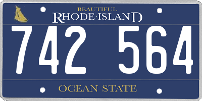 RI license plate 742564