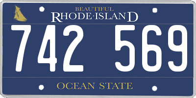 RI license plate 742569