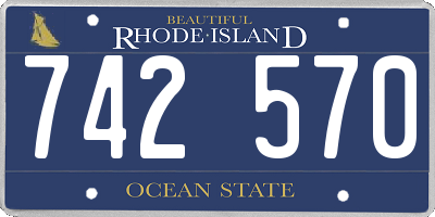 RI license plate 742570