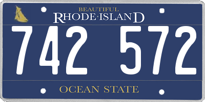 RI license plate 742572