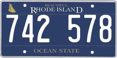 RI license plate 742578