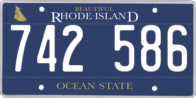 RI license plate 742586