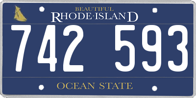 RI license plate 742593