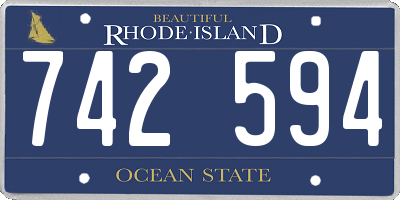 RI license plate 742594