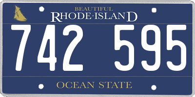 RI license plate 742595