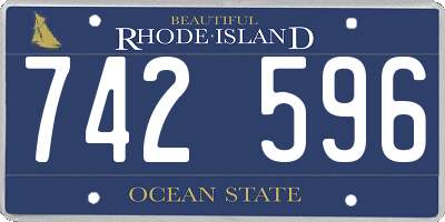 RI license plate 742596