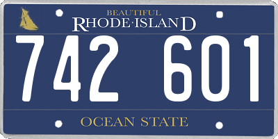 RI license plate 742601