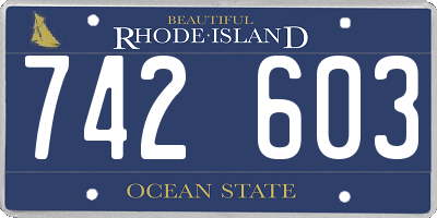 RI license plate 742603